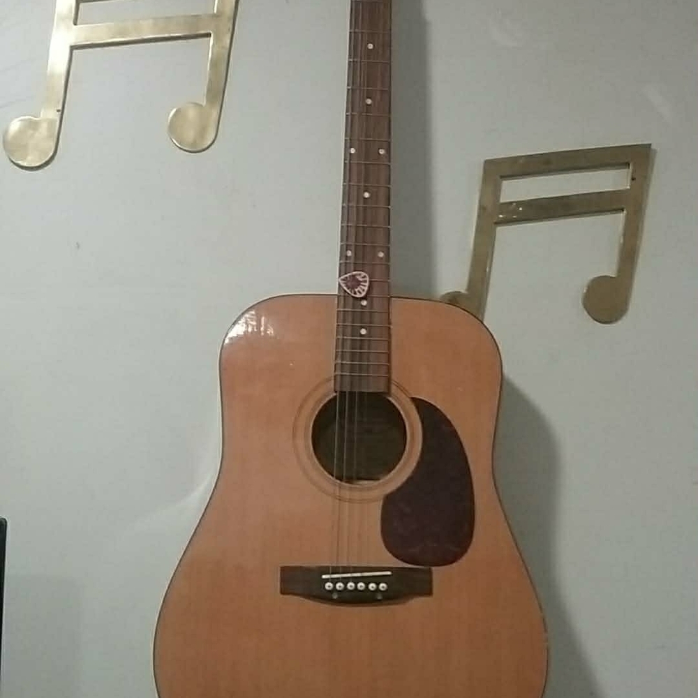 Fender Acoustic Guitar in Natural Wood and Brown